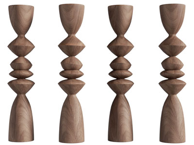 现代木质雕塑雕刻摆件组合3d模型 现代木质雕塑雕刻摆件组合