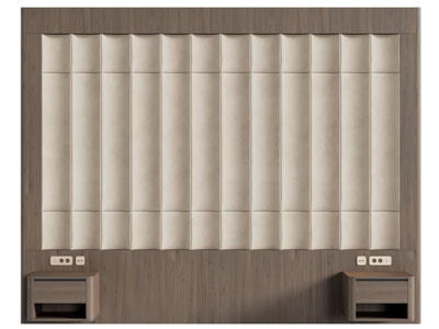 现代软包床头背景墙3d模型 现代软包床头背景墙