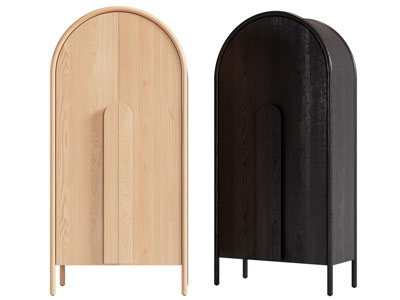 法式木质衣柜3d模型 法式木质衣柜