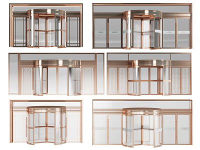 现代酒店旋转门 大门