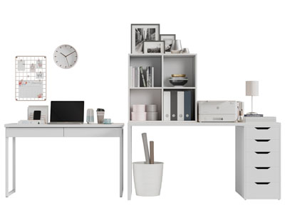 现代书桌3d模型 现代书桌