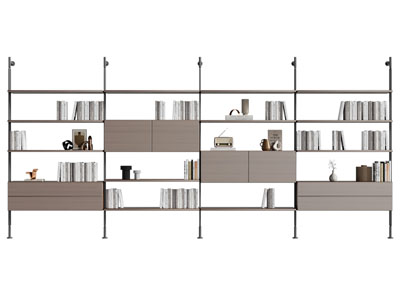 现代开放式金属支架的书柜 装饰柜3d模型 现代开放式金属支架的书柜 装饰柜