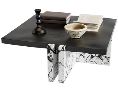 现代方形茶几3d模型 现代方形茶几