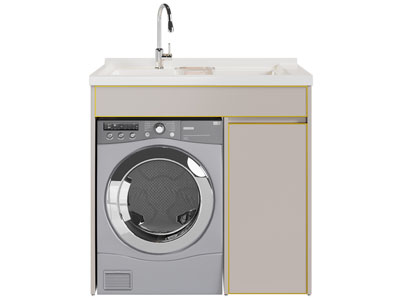现代洗衣机收纳柜3d模型 现代洗衣机收纳柜