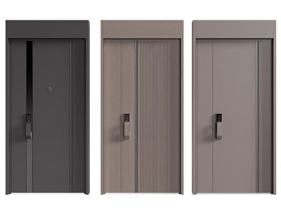 现代防盗门 密码锁的入户门 平开门