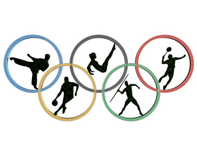 现代奥运五环墙饰挂件