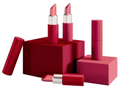 现代口红 化妆品 展柜展示台