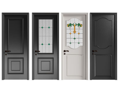 法式木门 玻璃门 平开门