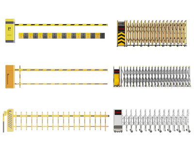 现代自动伸缩门挡 电动大门 收费杆