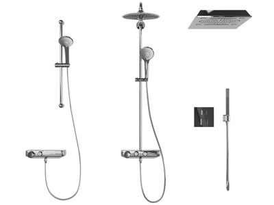 现代金属淋浴花洒