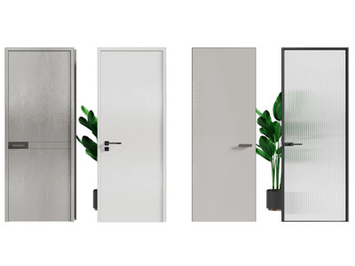 现代玻璃门 木门 平开门