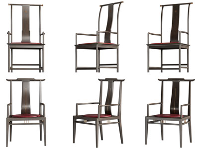 新中式实木扶手椅子 休闲椅子