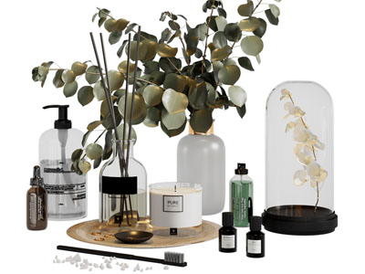 现代花瓶花卉 香薰 烛台摆件组合