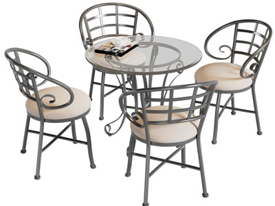 欧式铁艺休闲桌椅组合