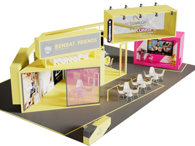 现代功夫动漫展厅展览 展台