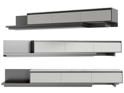 现代电视柜3d模型 现代电视柜