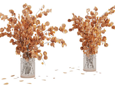 现代玻璃花瓶花卉