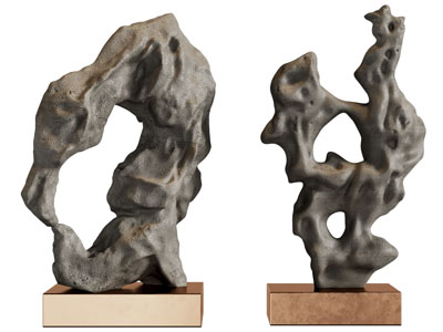 新中式石头雕塑雕刻 摆件组合3d模型 新中式石头雕塑雕刻 摆件组合