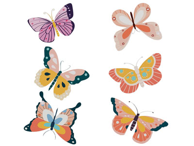 现代蝴蝶 墙饰 墙贴