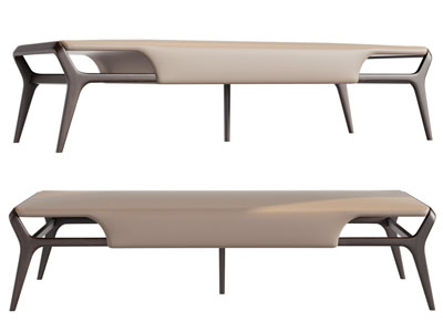 新中式长方形沙发凳子