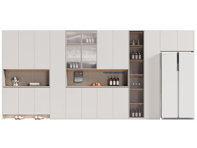 现代玄关鞋柜 酒柜3d模型 现代玄关鞋柜 酒柜