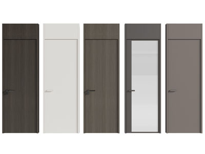 现代单扇平开门 木门