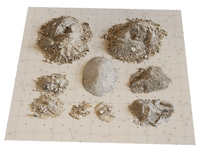 现代沙土堆 沙子 石子沙堆