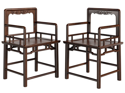 新中式实木休闲椅子 扶手椅子