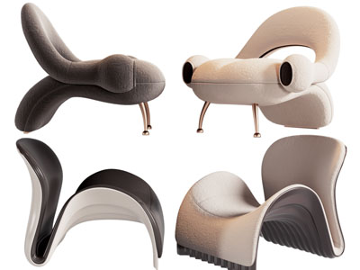 现代布艺休闲座椅