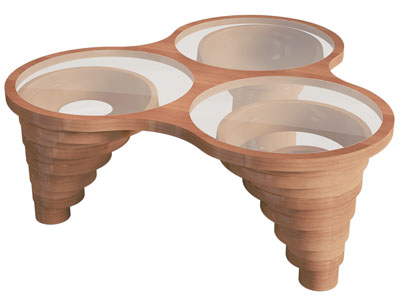 现代创意拼接茶几3d模型 现代创意拼接茶几