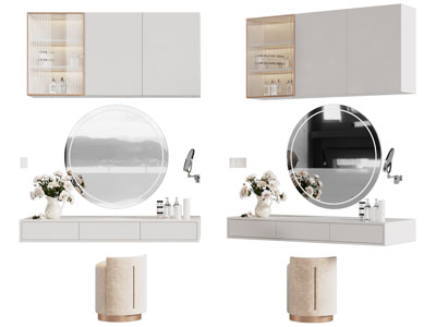 现代洗手台 镜子 浴室柜