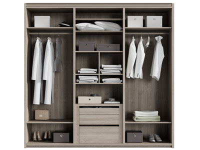 现代开放式更衣柜3d模型 现代开放式更衣柜