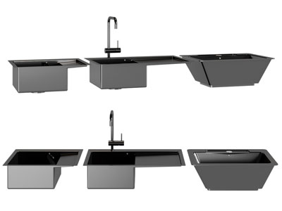 现代金属洗菜盆