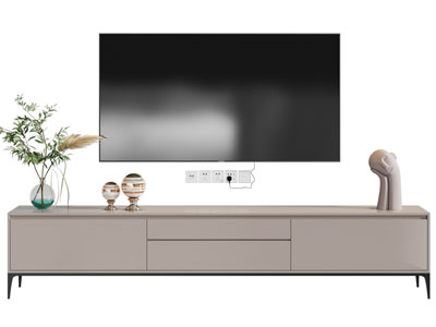 现代电视柜 电视机3d模型 现代电视柜 电视机