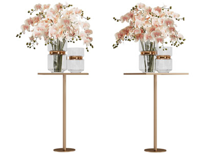 现代玻璃花瓶花卉