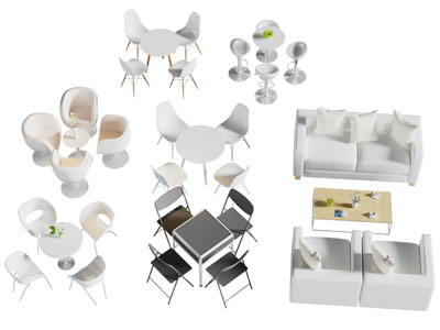 现代商务洽谈休闲桌椅组合