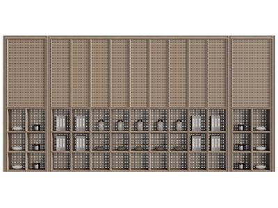 新中式中古风装饰柜 茶壶 茶罐
