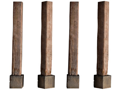 现代破旧方形柱子 木材3d模型 现代破旧方形柱子 木材