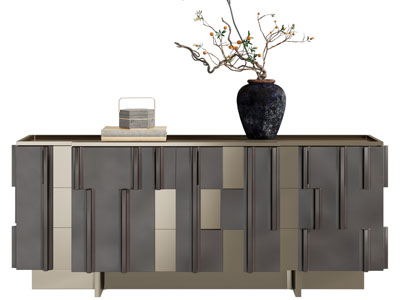 新中式玄关柜 边柜3d模型 新中式玄关柜 边柜