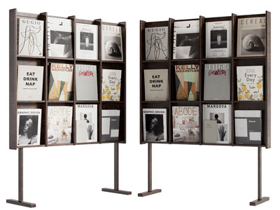 现代中古风实木书刊杂志收纳架 书柜3d模型 现代中古风实木书刊杂志收纳架 书柜