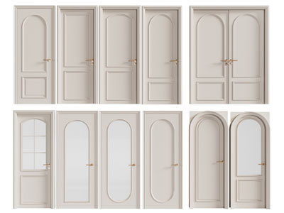 法式木门 玻璃门 平开门