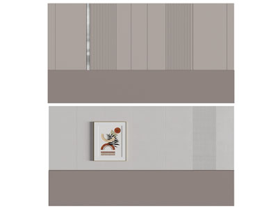 现代背景墙3d模型 现代背景墙