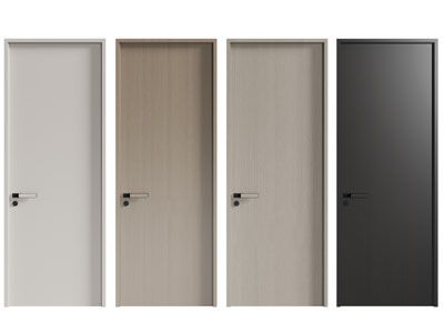 现代实木平开门3d模型 现代实木平开门