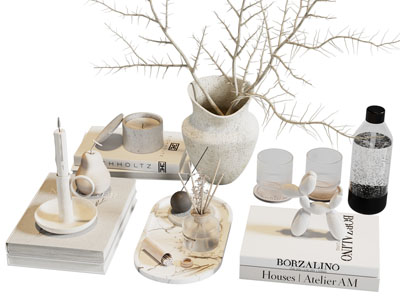 侘寂风陶艺花瓶 茶杯 香薰 蜡烛摆件组合