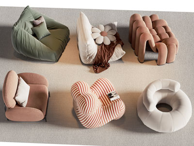 现代布艺懒人沙发