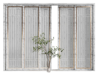 现代推拉门3d模型 现代推拉门