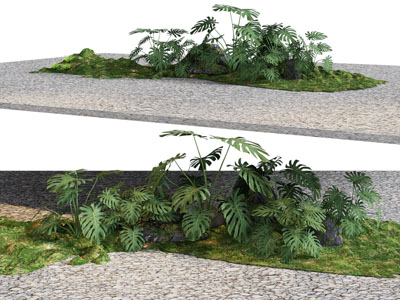 现代花草植物景观园艺小品