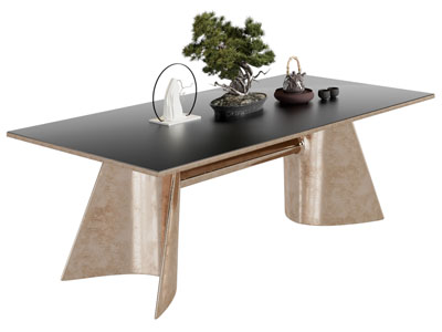 新中式长方形茶几3d模型 新中式长方形茶几