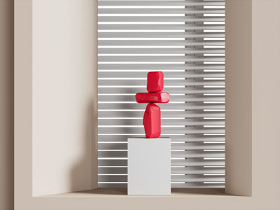 现代几何造型摆件组合