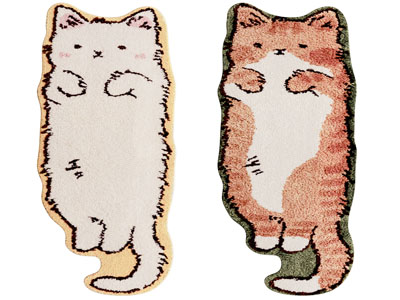 现代卡通猫咪造型的地毯 门垫